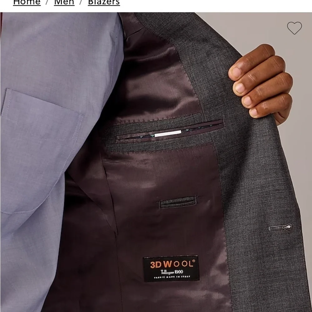 NWOT j crew Ludlow Slim-fit suit jacket in Italian stretch worsted wool blend